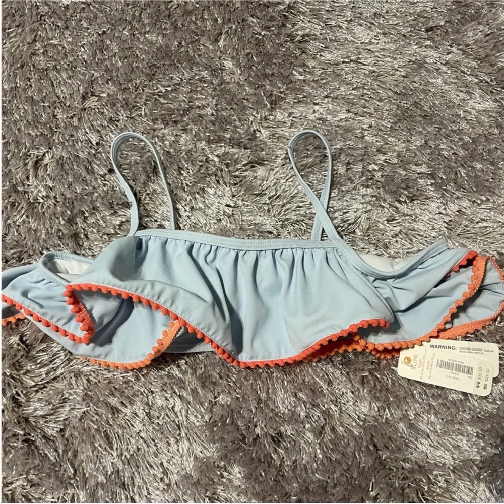 Gymboree Sky Blue Ruffle Swimsuit Top